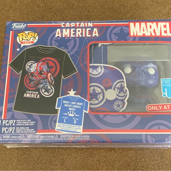 Captain America Funko & Shirt Bundle - Picture 2 of 2